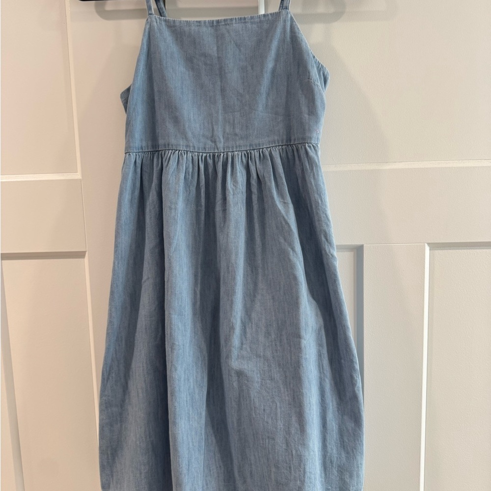 Blue Denim Sleeveless Dress